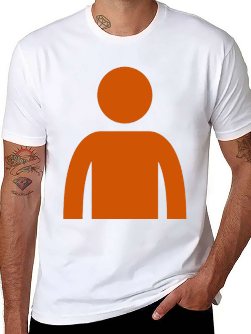Orange Silhouette Graphic T-Shirt