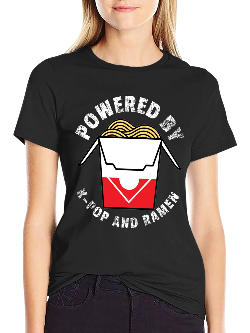 Powered by K-Pop and Ramen T-Shirt