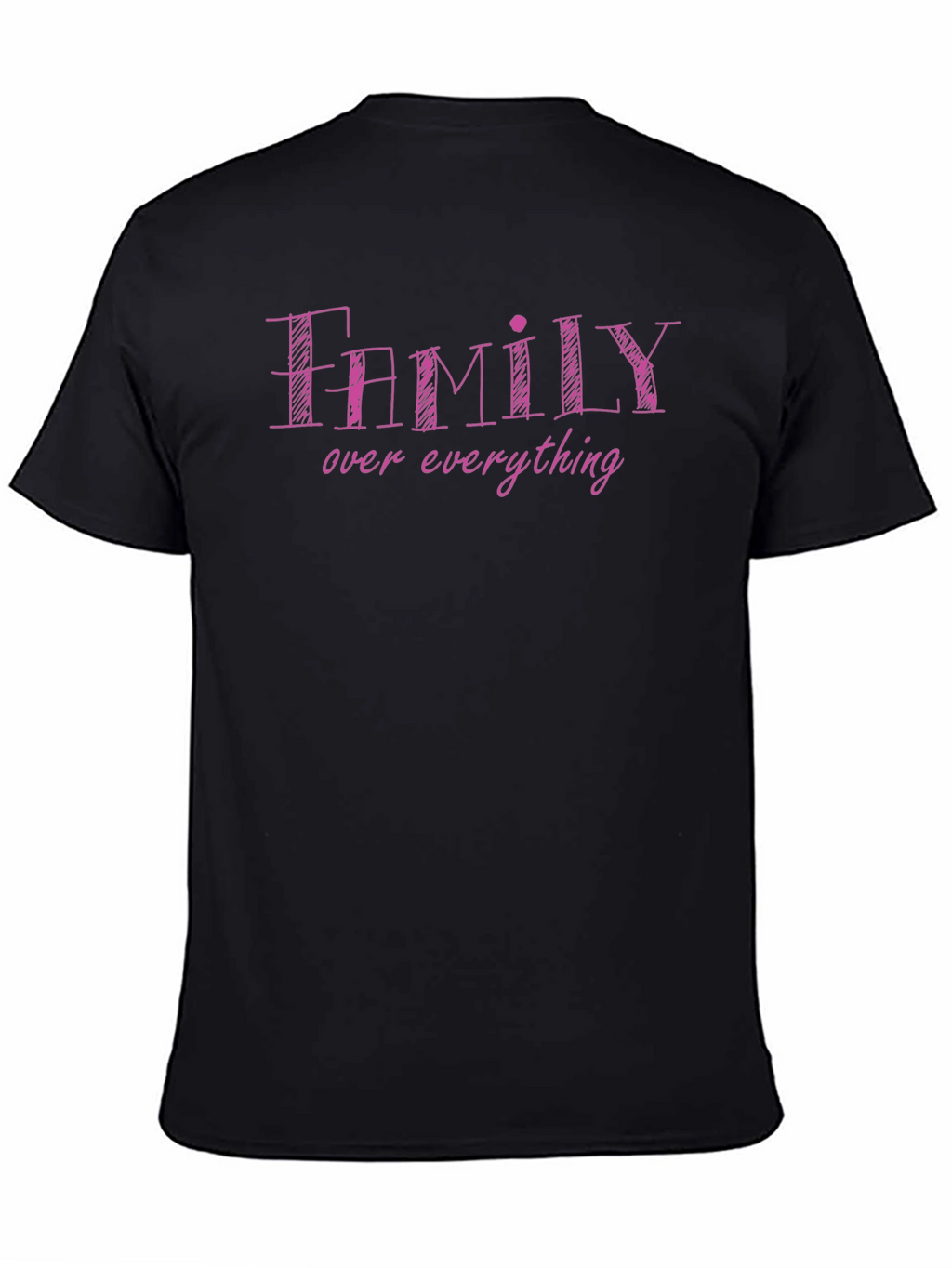 Family Over Everything Black Graphic Tee