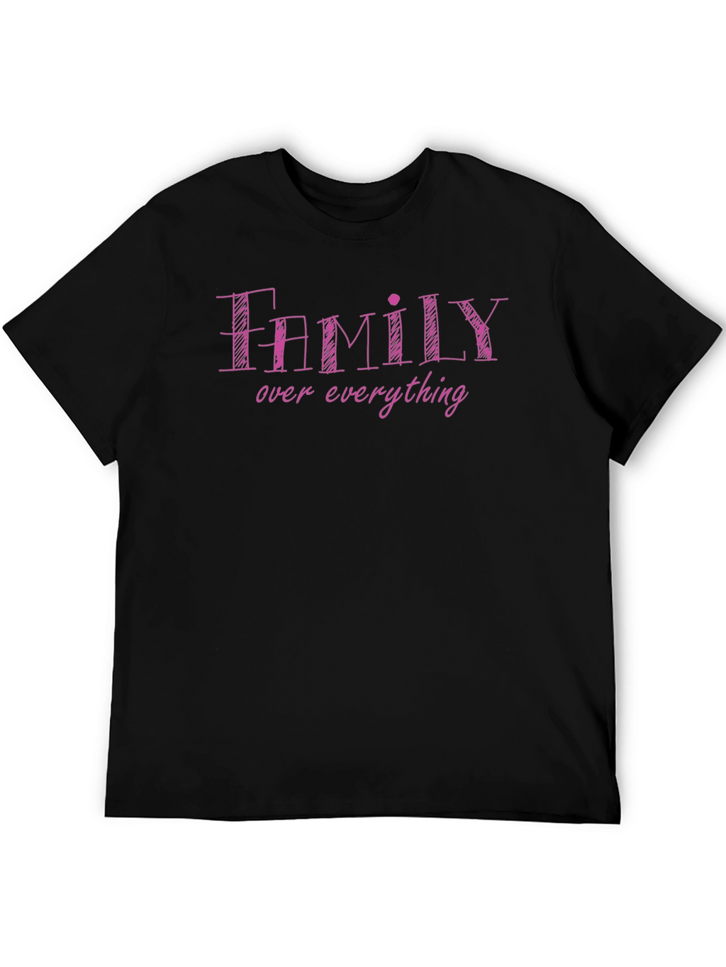 Family Over Everything Black Graphic Tee