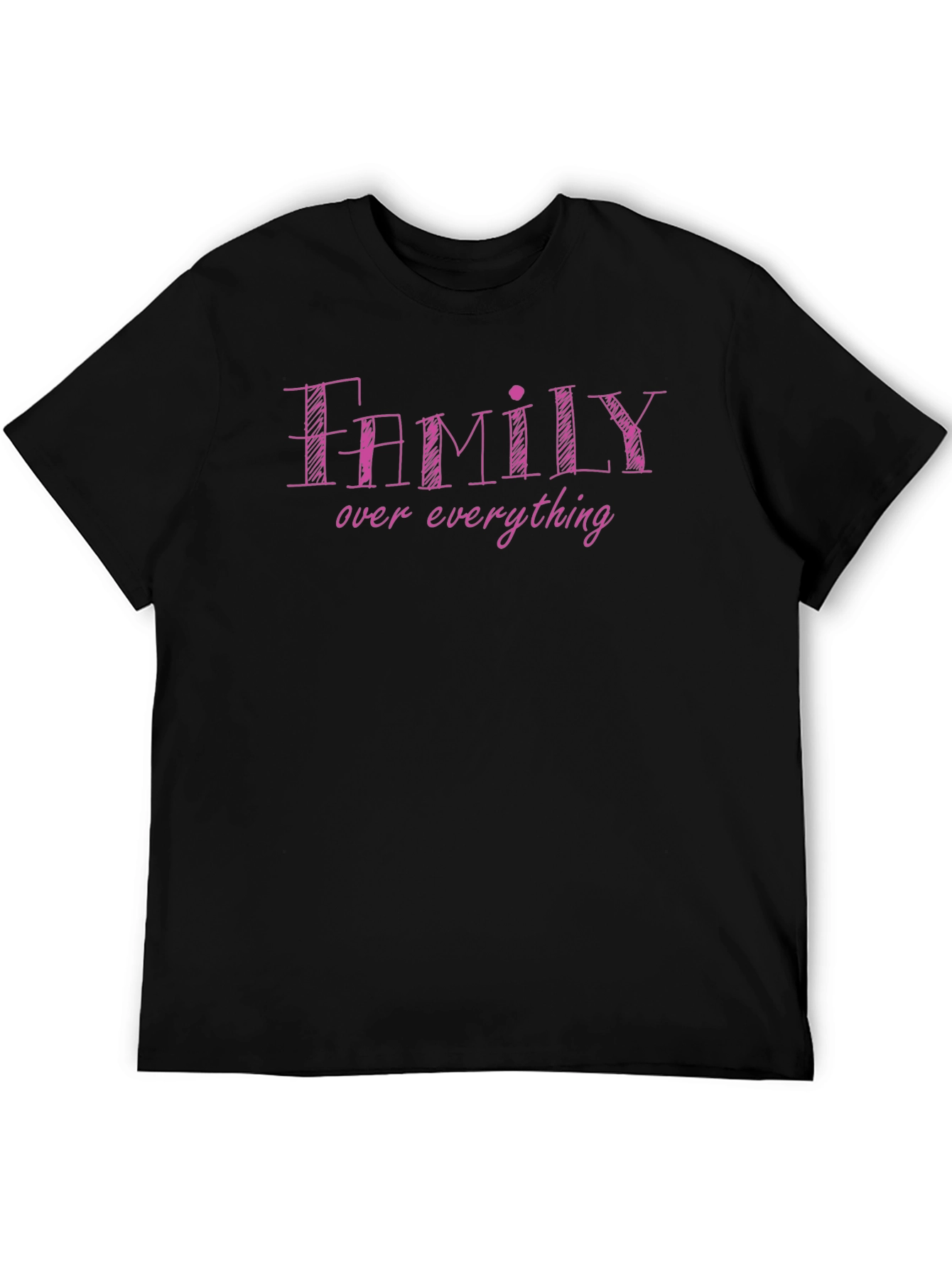 Family Over Everything Black Graphic Tee