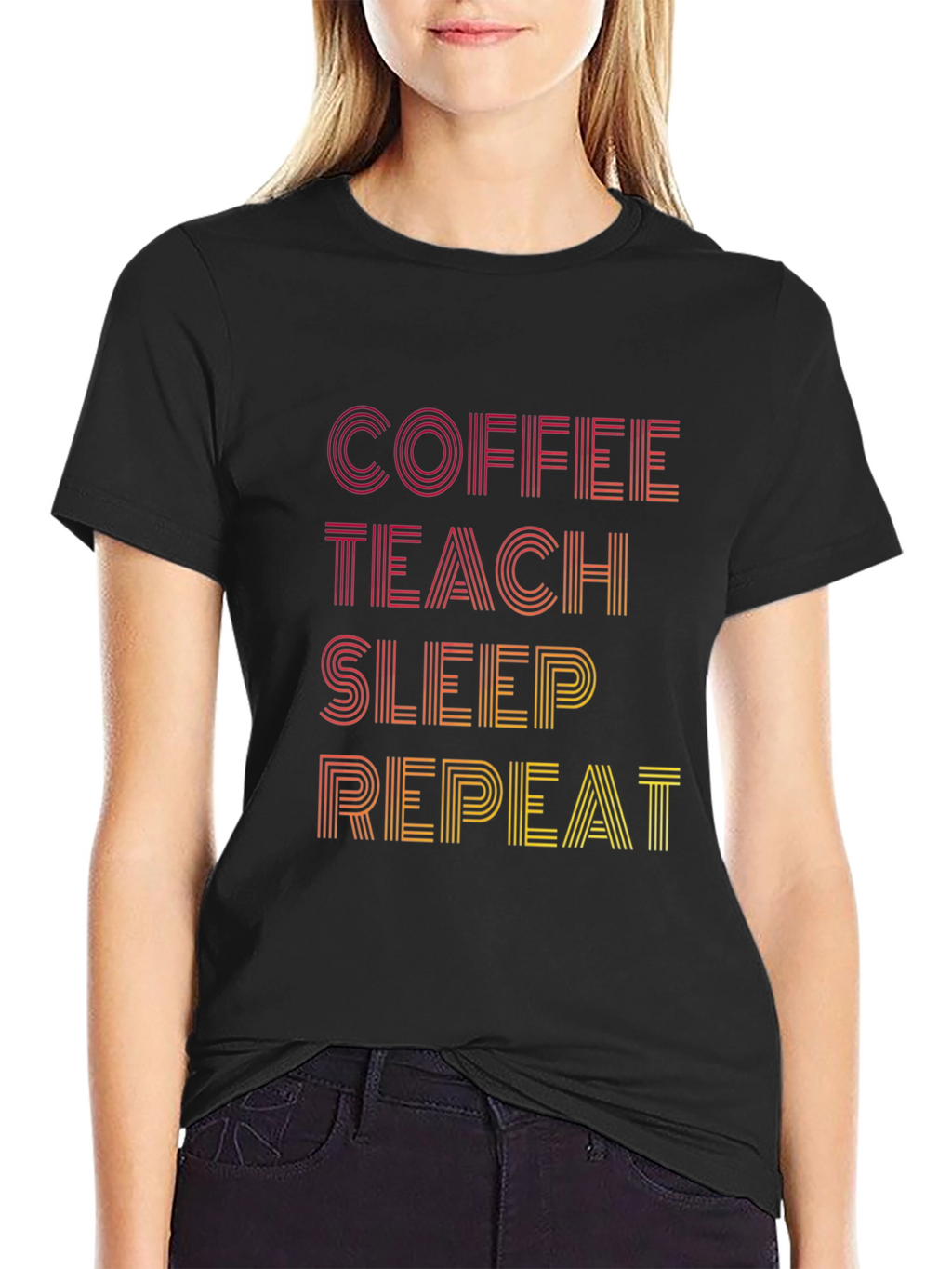 Coffee Teach Sleep Repeat Graphic Tee