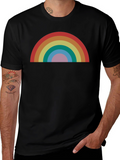 Retro Rainbow Graphic T-Shirt - Stylish and Comfortable
