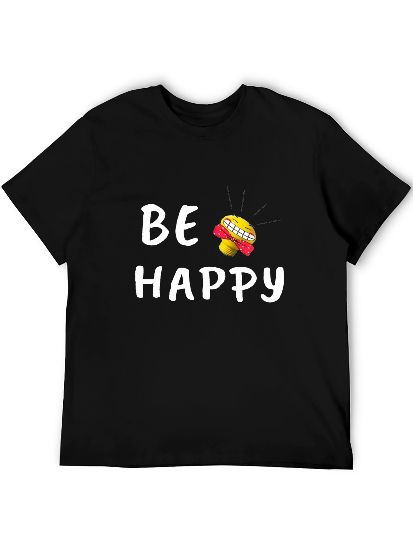 Be Happy Graphic Tee - Black T-Shirt