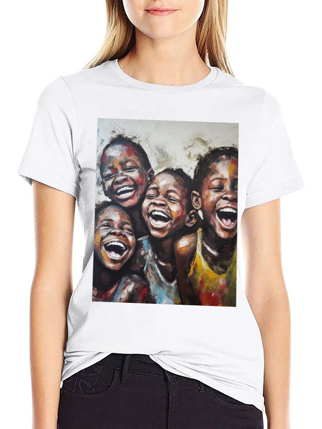 Joyful Children Graphic Tee - Black