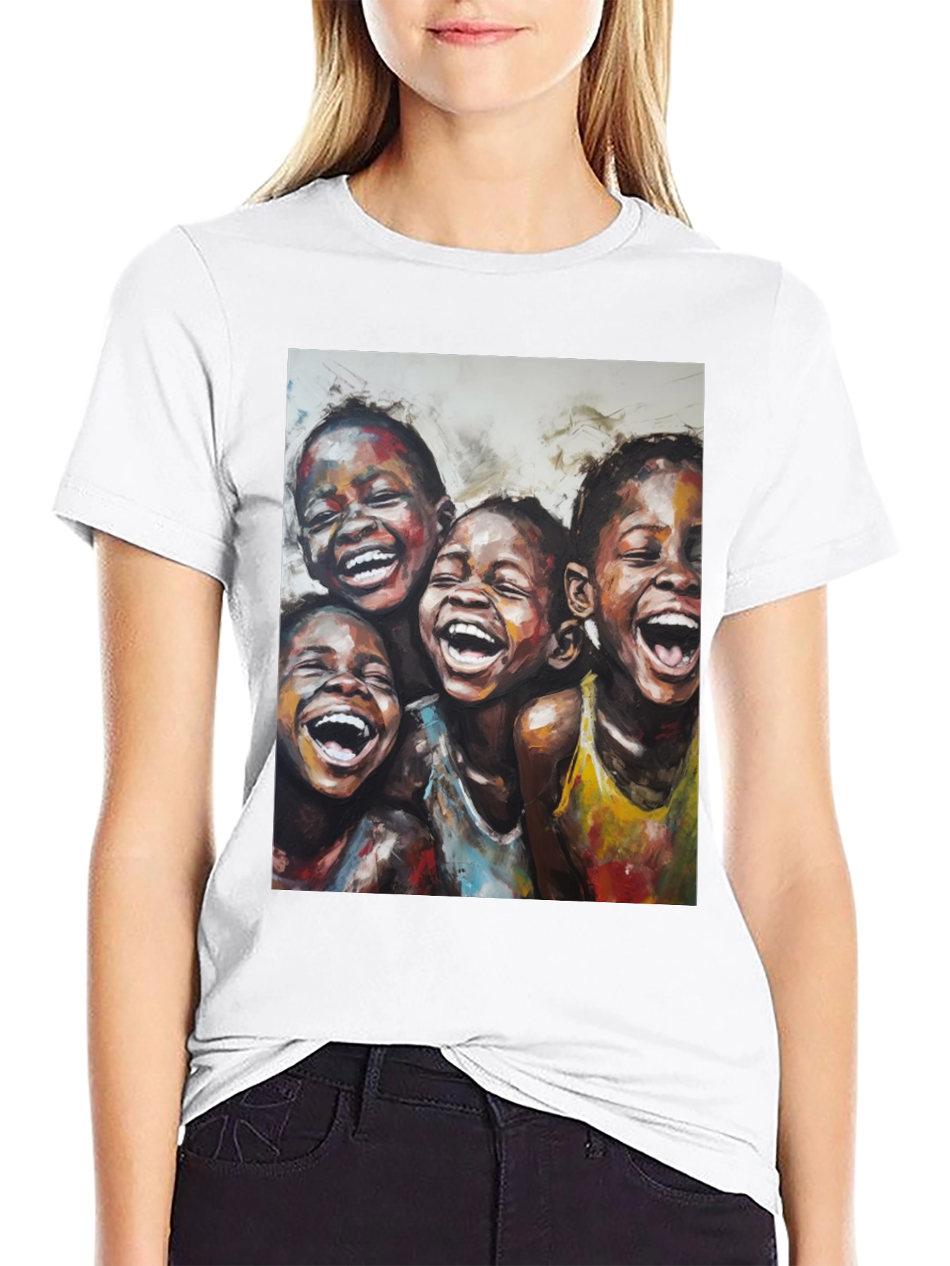 Joyful Children Graphic Tee - Black