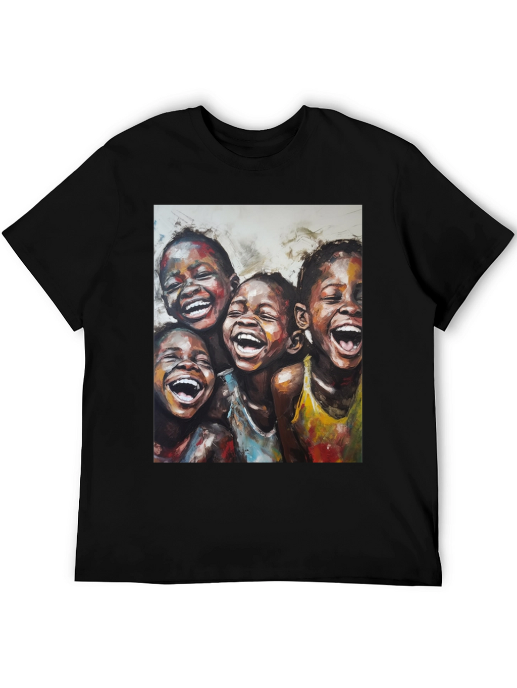Joyful Children Graphic Tee - Black