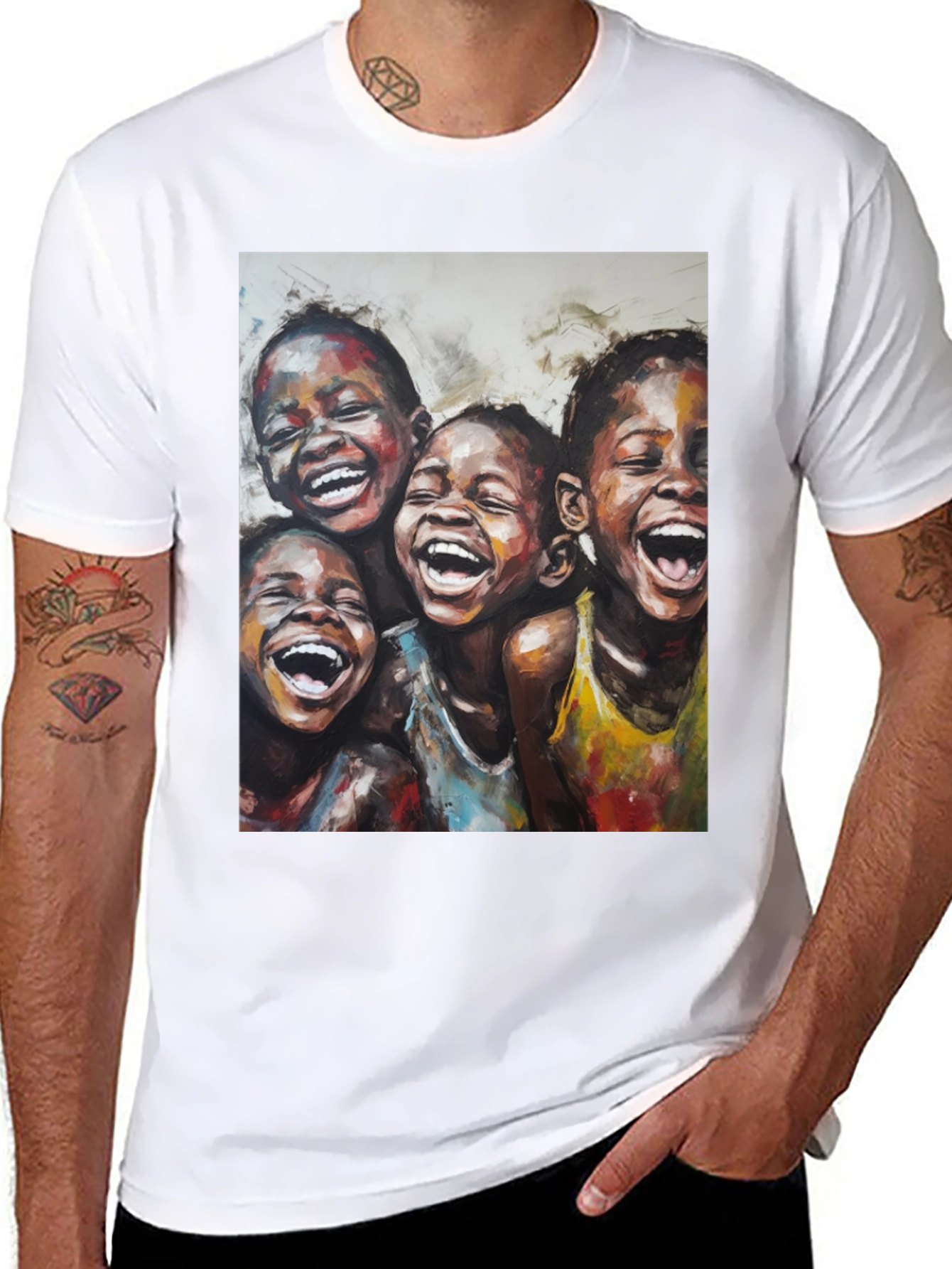 Joyful Children Graphic Tee - Black