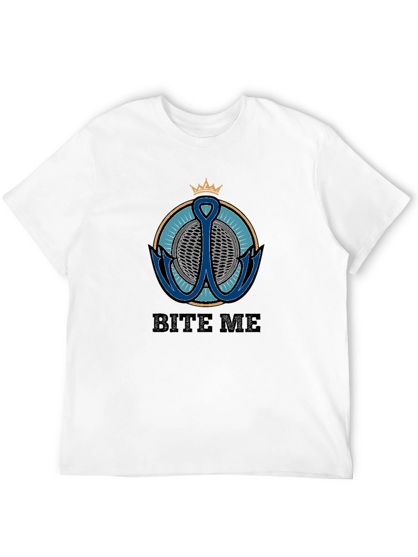Bite Me T-Shirt with Anchor Graphic