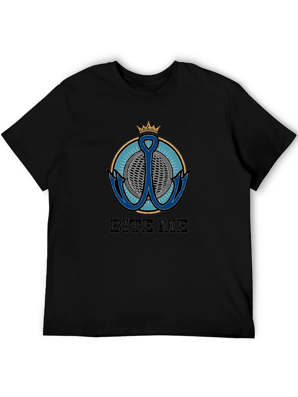 Bite Me T-Shirt with Anchor Graphic