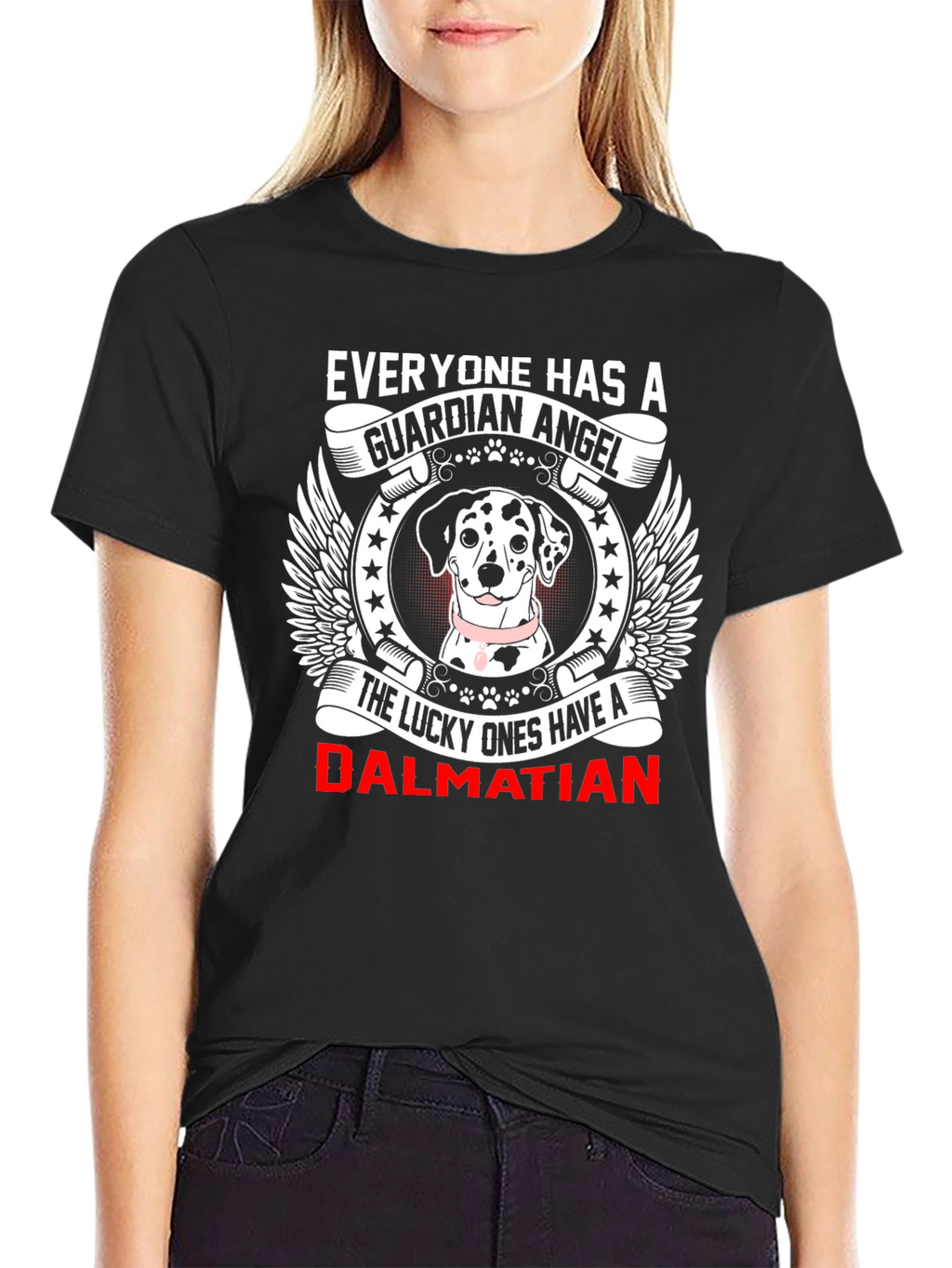 Dalmatian Guardian Angel Graphic T-Shirt