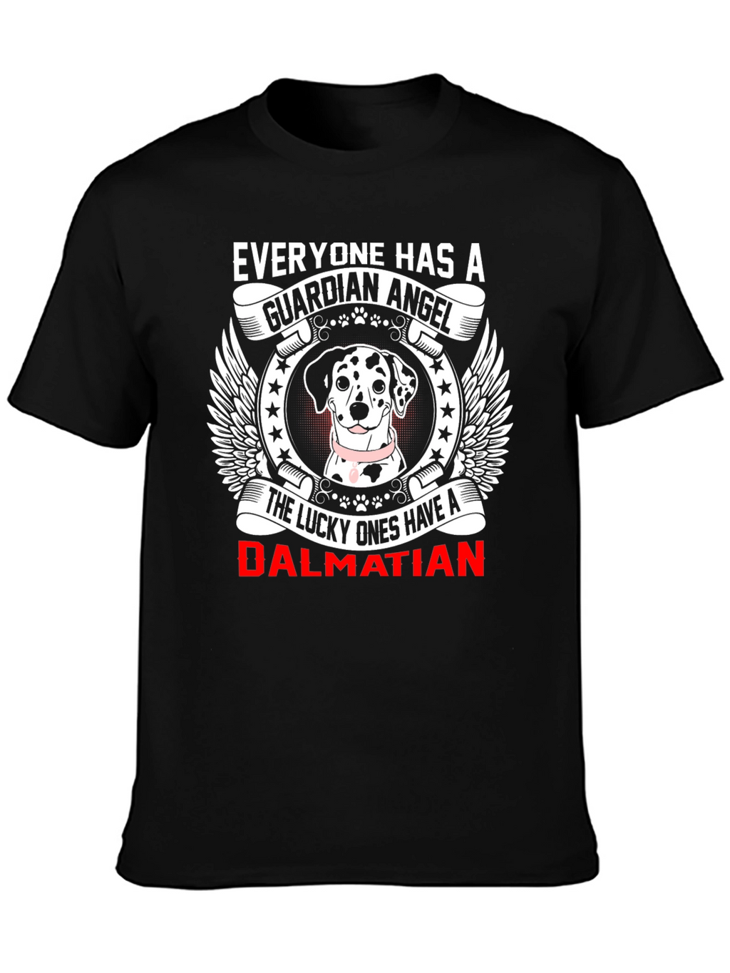 Dalmatian Guardian Angel Graphic T-Shirt