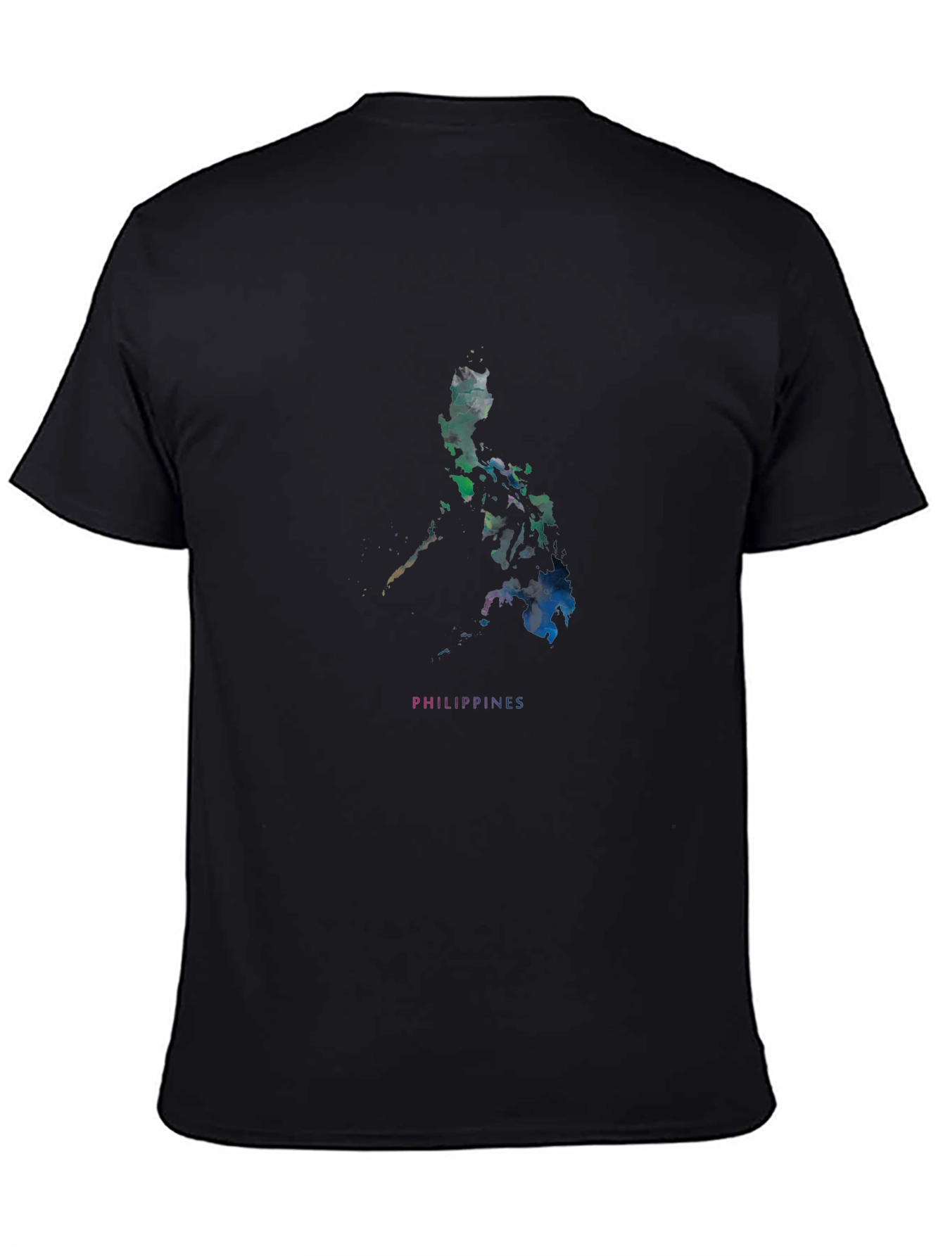 Philippines Watercolor Map Black T-Shirt