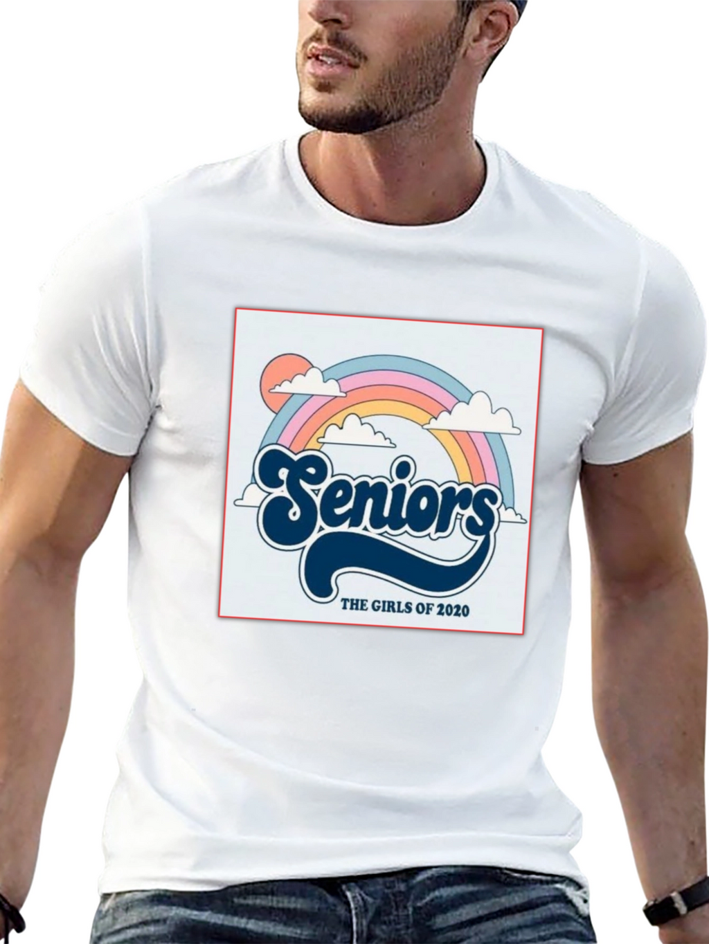 Retro Seniors Girls of 2020 Rainbow T-Shirt