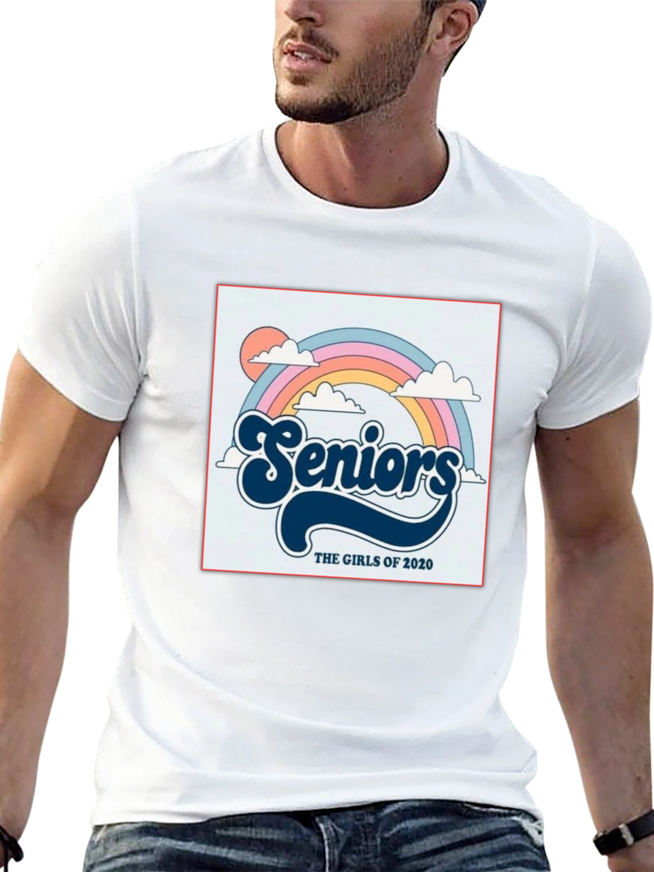 Retro Seniors Girls of 2020 Rainbow T-Shirt