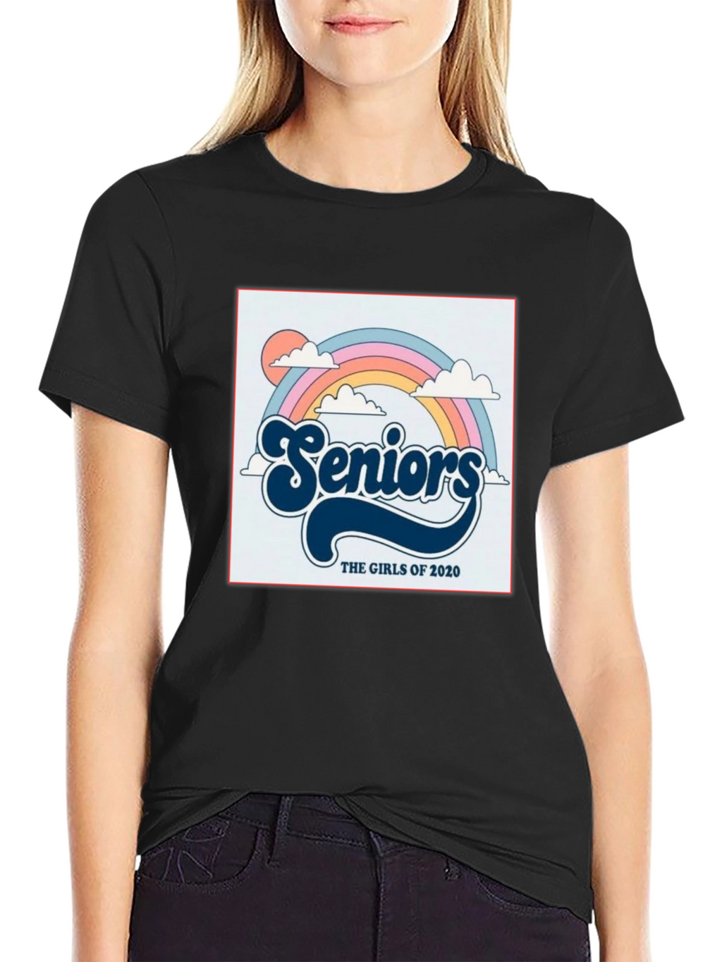 Retro Seniors Girls of 2020 Rainbow T-Shirt