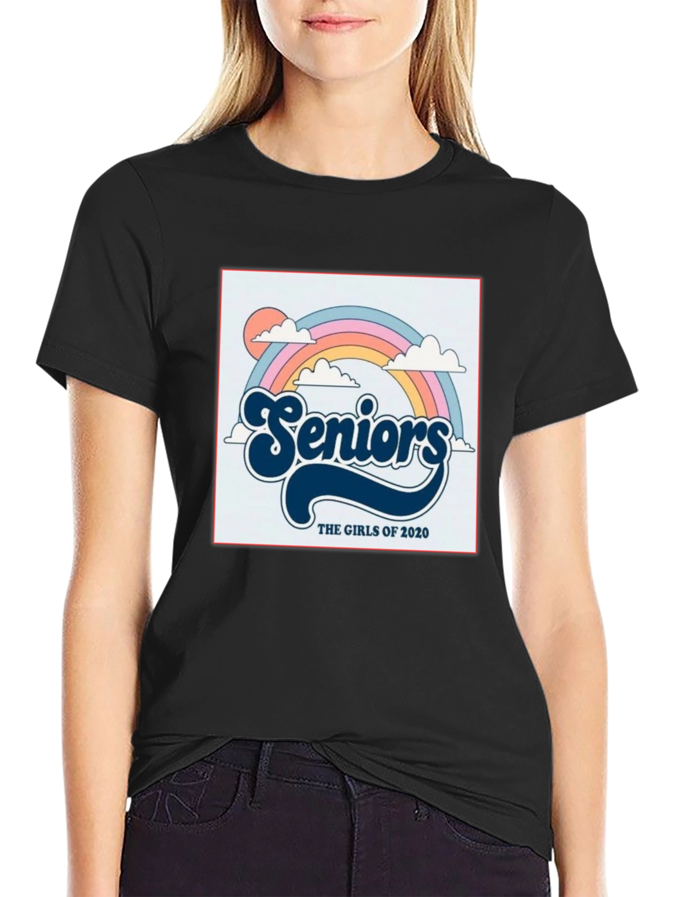 Retro Seniors Girls of 2020 Rainbow T-Shirt