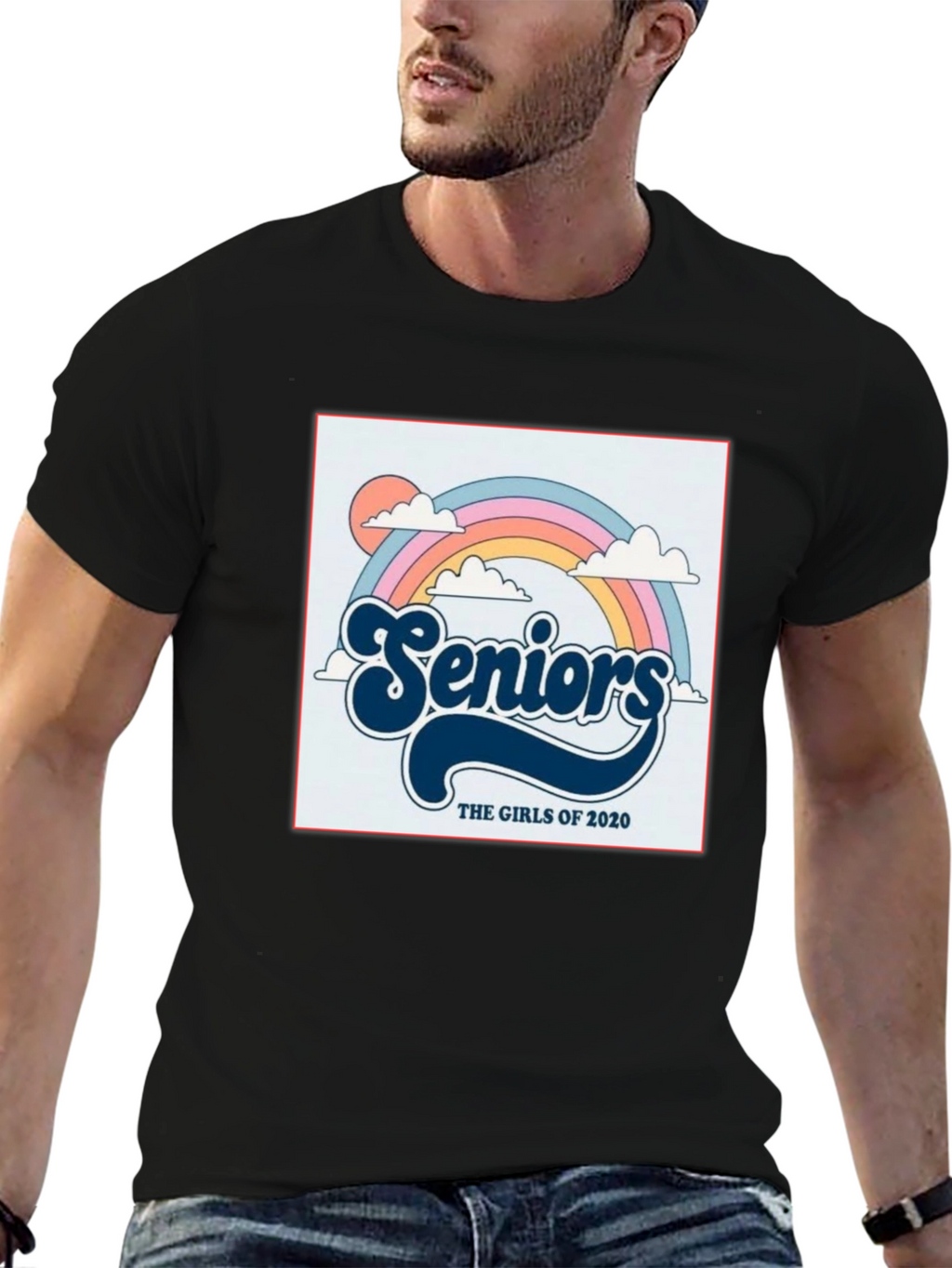 Retro Seniors Girls of 2020 Rainbow T-Shirt