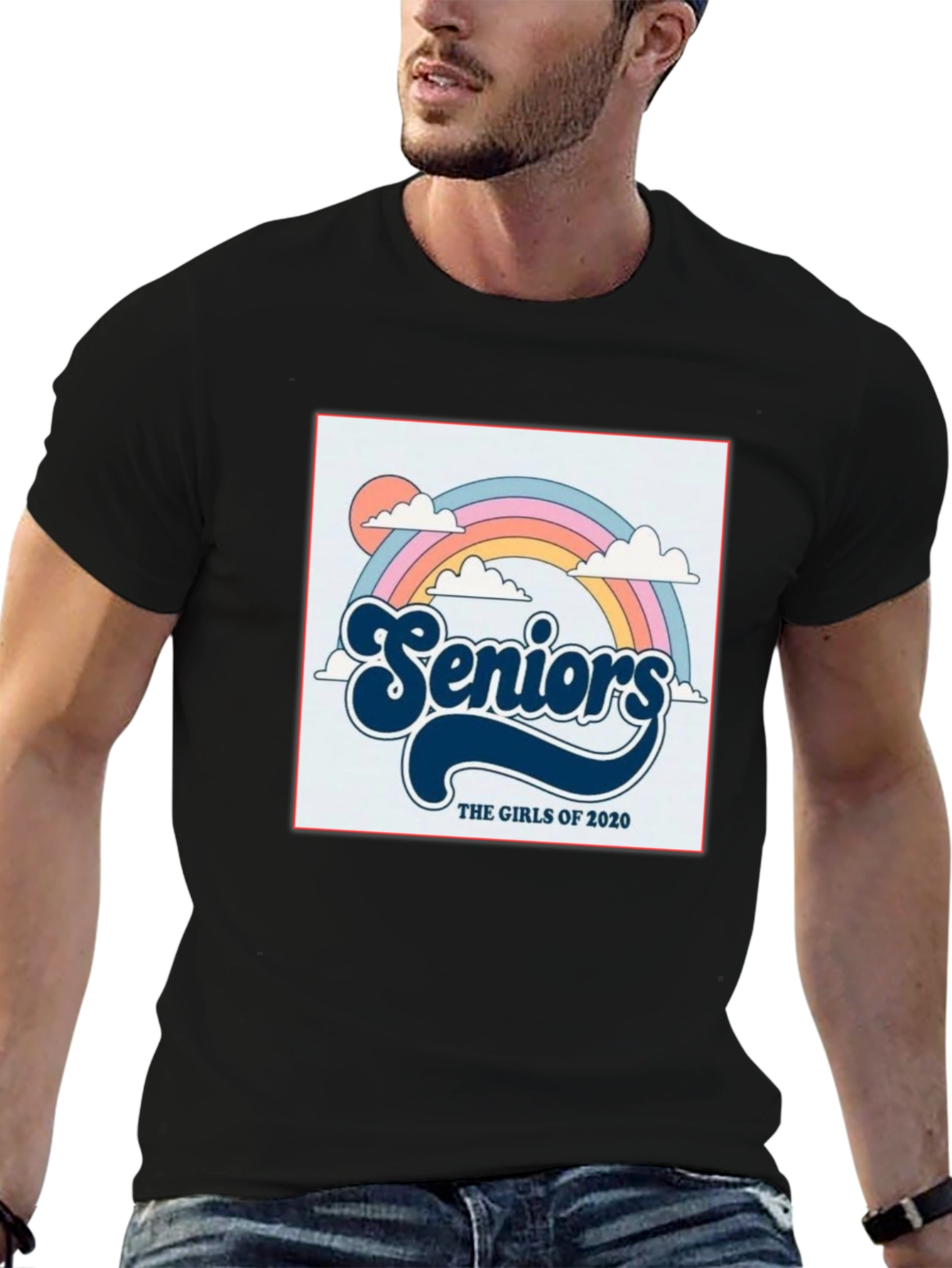 Retro Seniors Girls of 2020 Rainbow T-Shirt