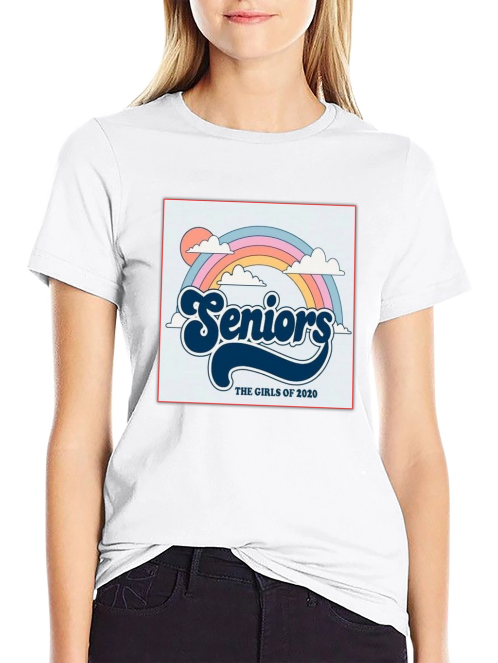 Retro Seniors Girls of 2020 Rainbow T-Shirt
