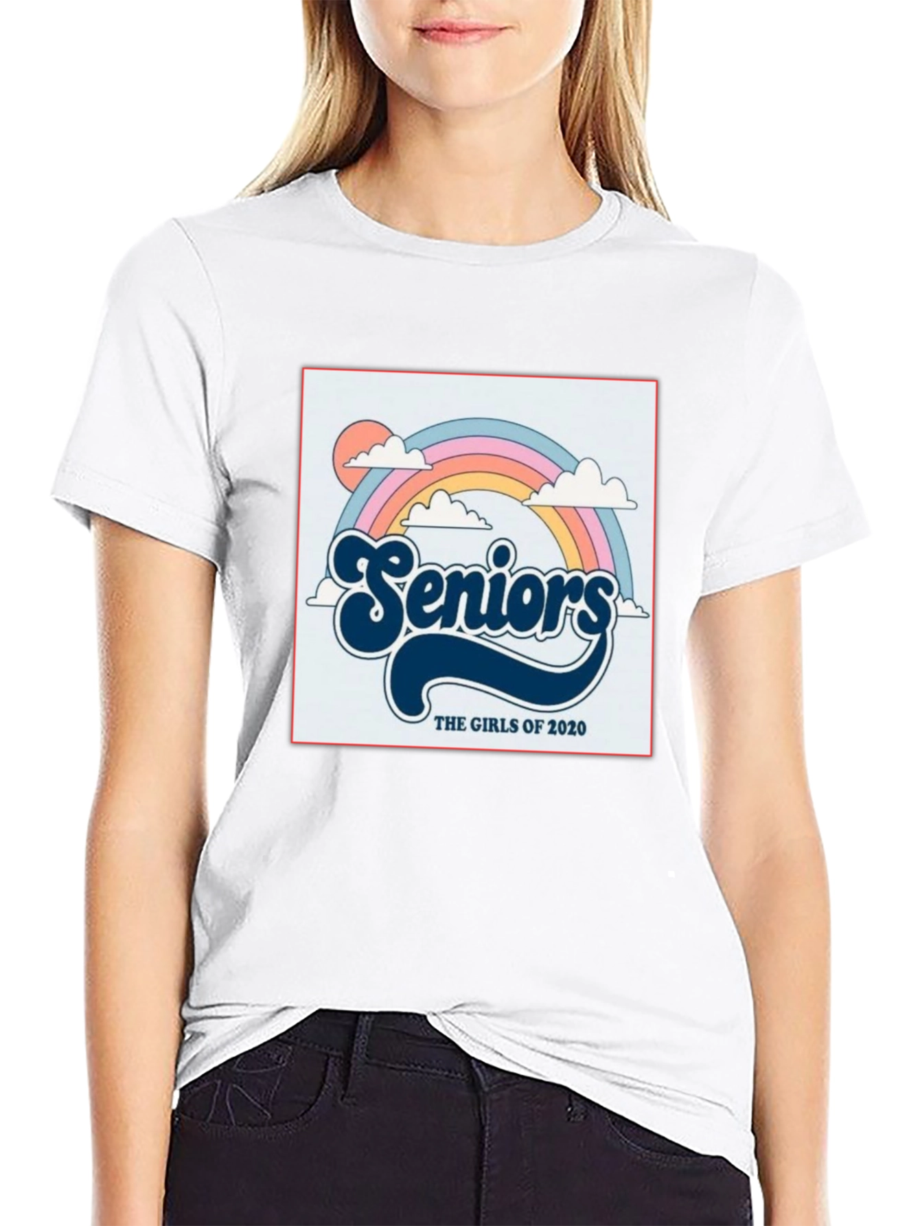 Retro Seniors Girls of 2020 Rainbow T-Shirt