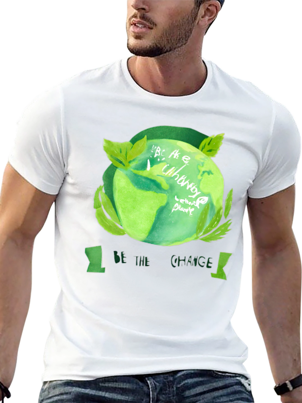 Eco-Friendly Be the Change Black T-Shirt