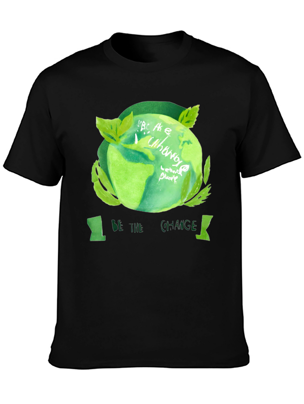 Eco-Friendly Be the Change Black T-Shirt