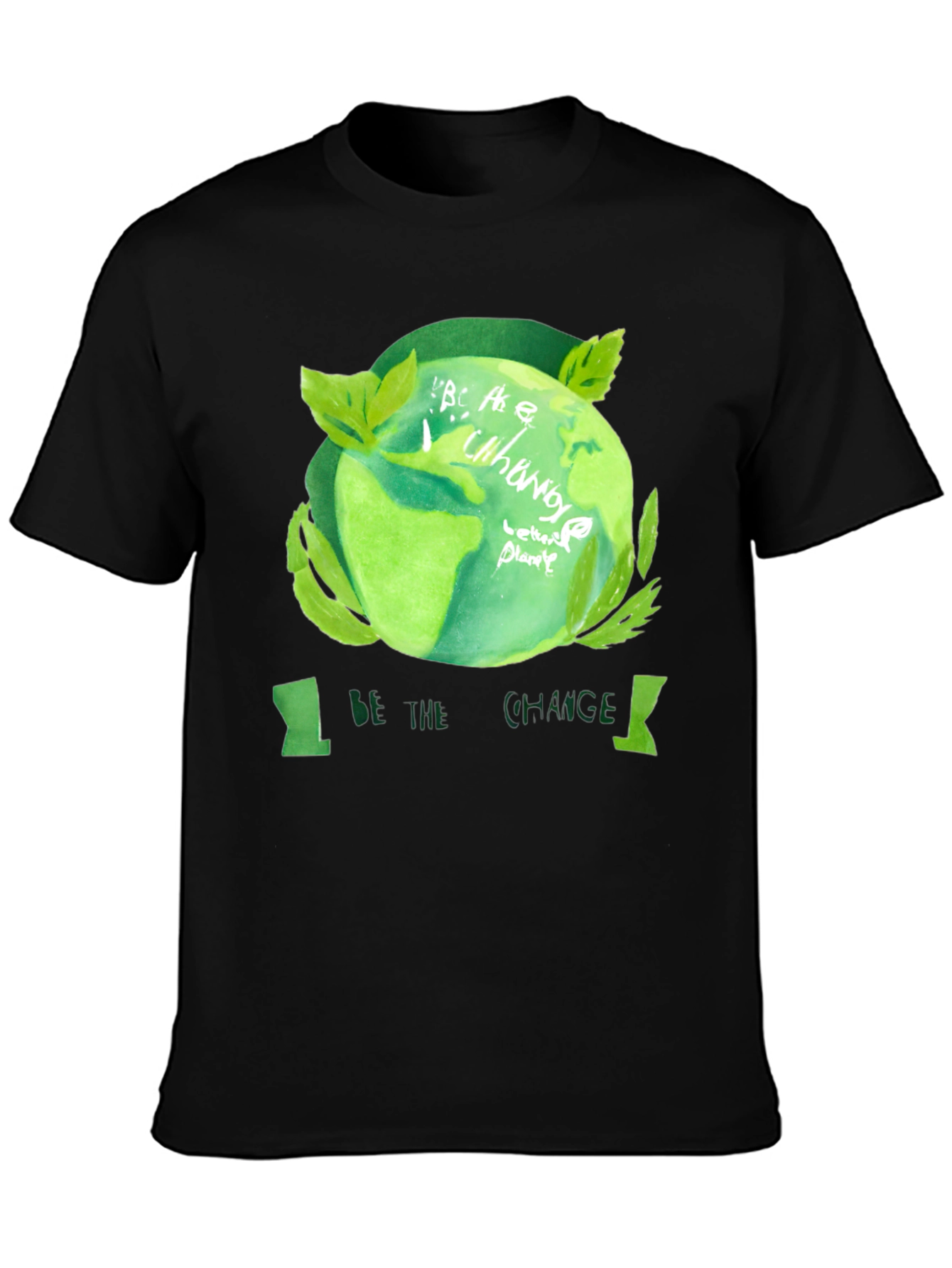 Eco-Friendly Be the Change Black T-Shirt