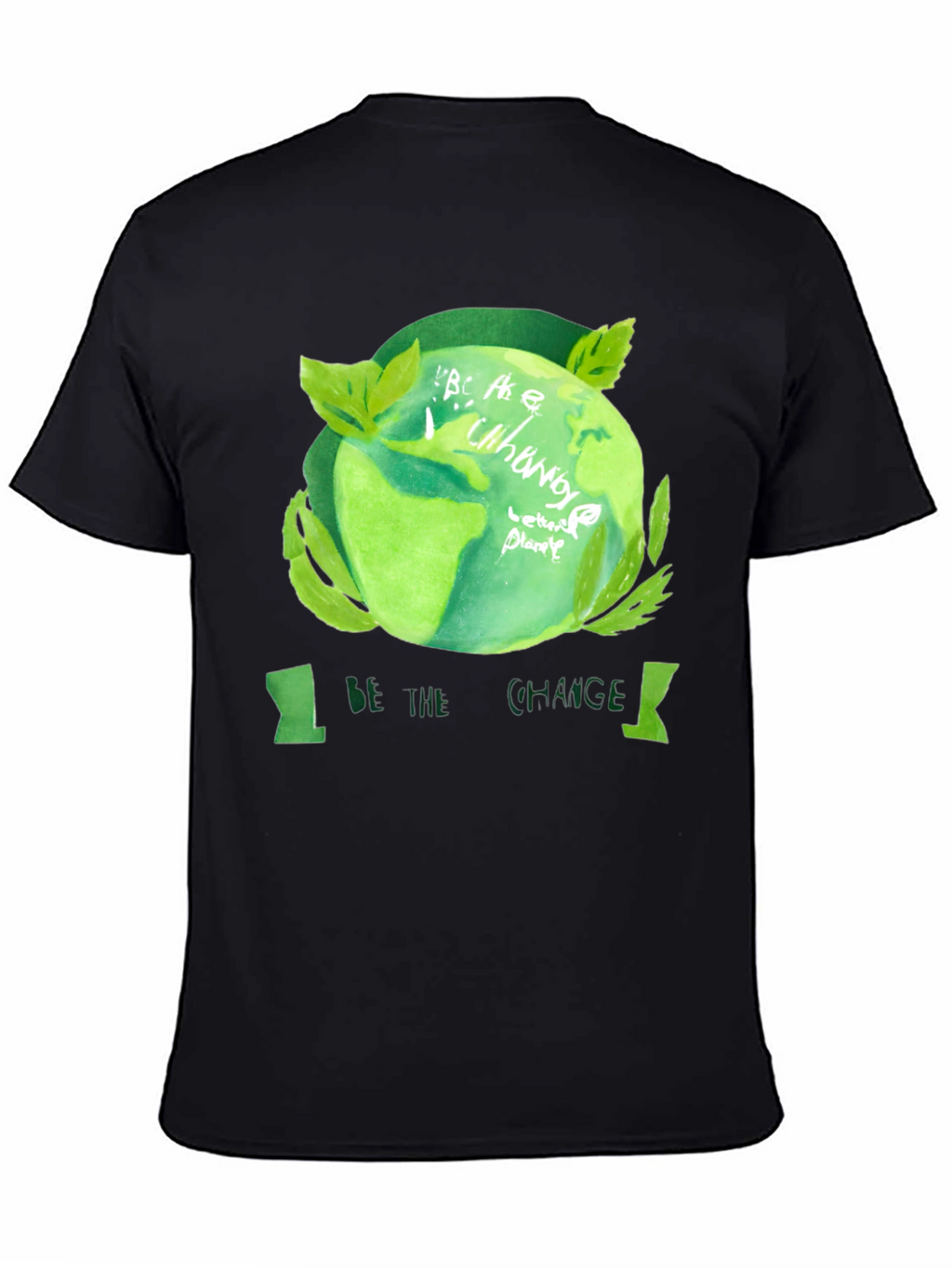 Eco-Friendly Be the Change Black T-Shirt