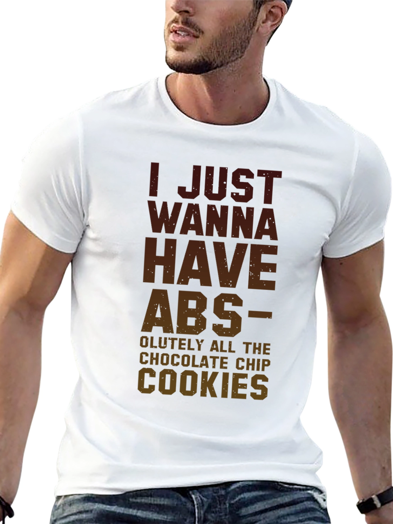 Abs & Cookies Funny Graphic T-Shirt