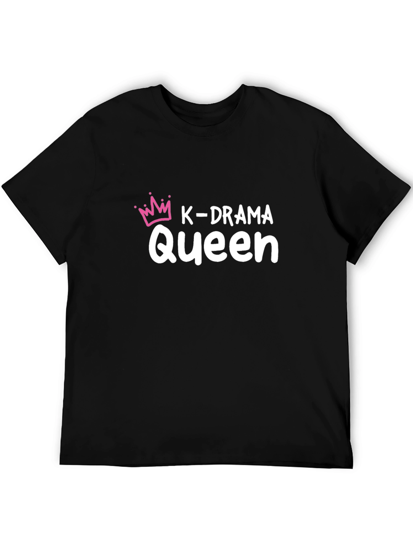 K-Drama Queen Graphic Tee - Black Cotton