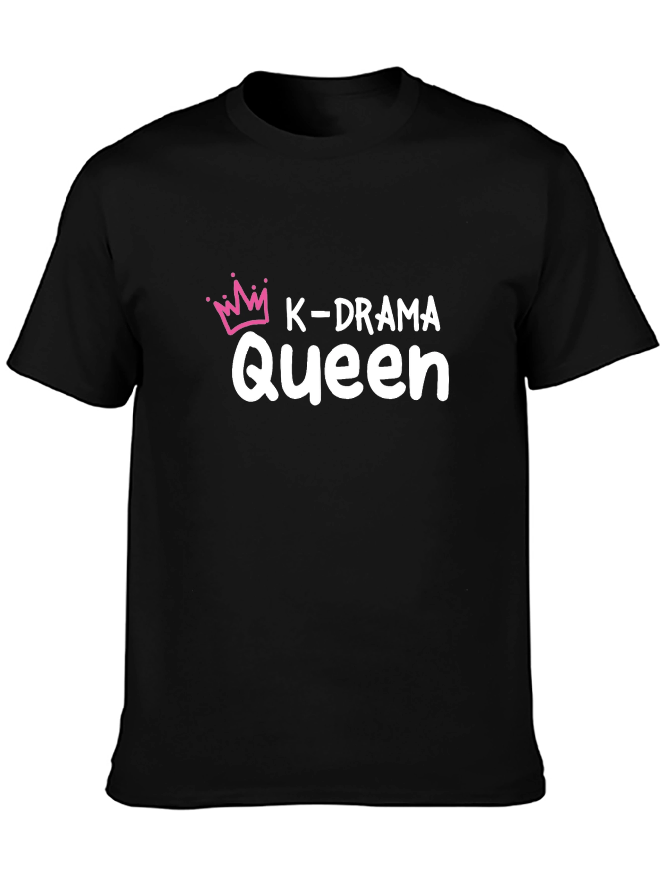 K-Drama Queen Graphic Tee - Black Cotton