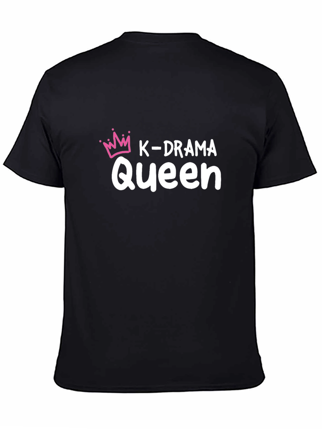 K-Drama Queen Graphic Tee - Black Cotton