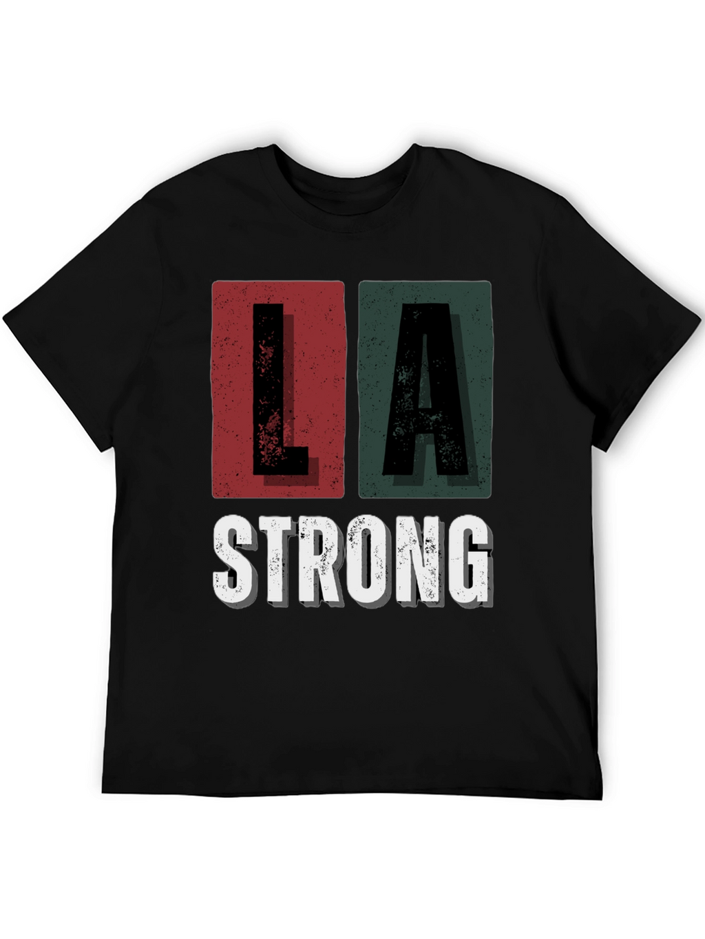 LA Strong Graphic Tee - Unisex Black Cotton T-Shirt