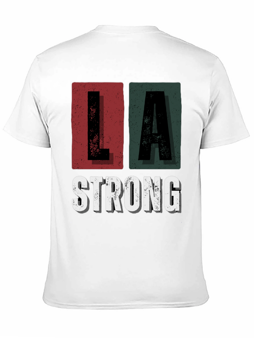 LA Strong Graphic Tee - Unisex Black Cotton T-Shirt
