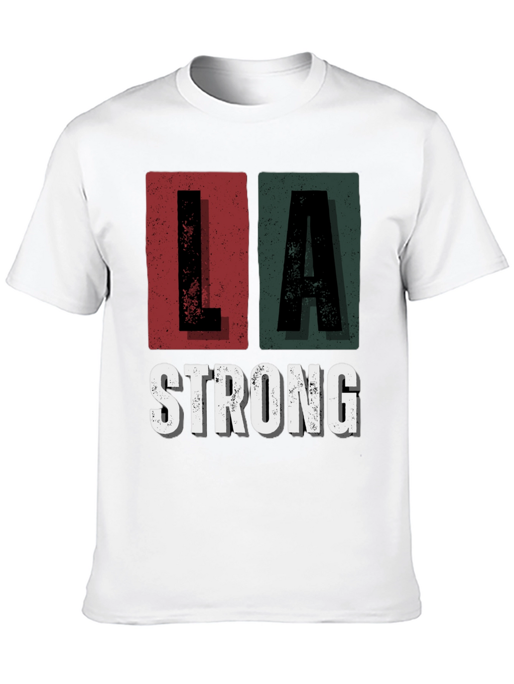 LA Strong Graphic Tee - Unisex Black Cotton T-Shirt