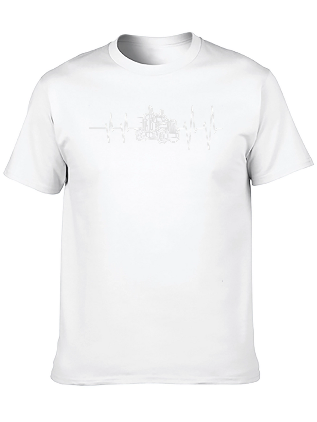 Truck Heartbeat Graphic Tee - Black