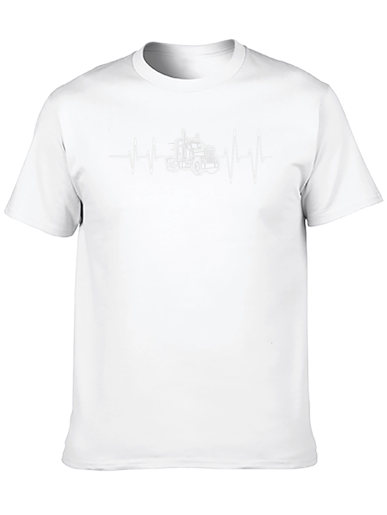 Truck Heartbeat Graphic Tee - Black