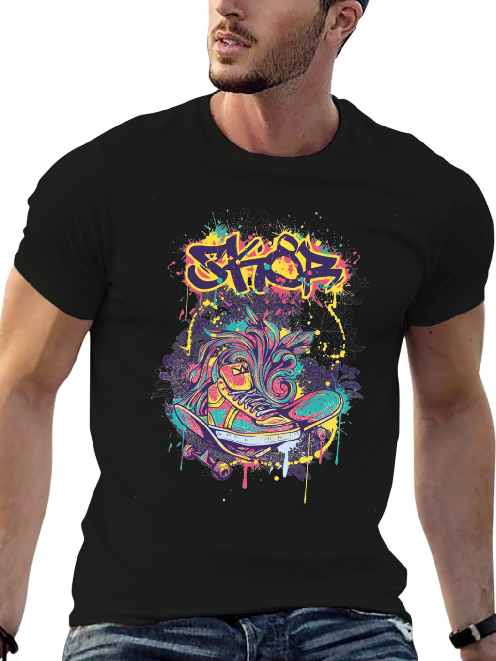 Skateboarding Graphic T-Shirt - Street Style Tee