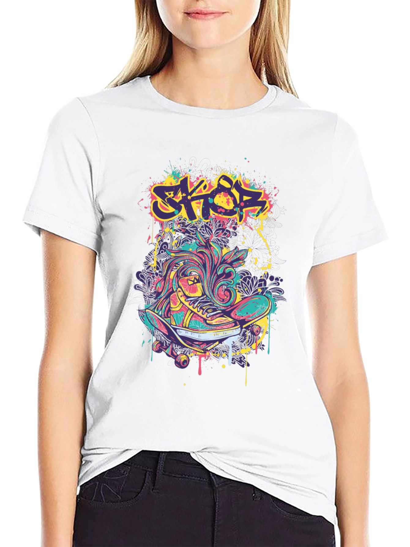 Skateboarding Graphic T-Shirt - Street Style Tee