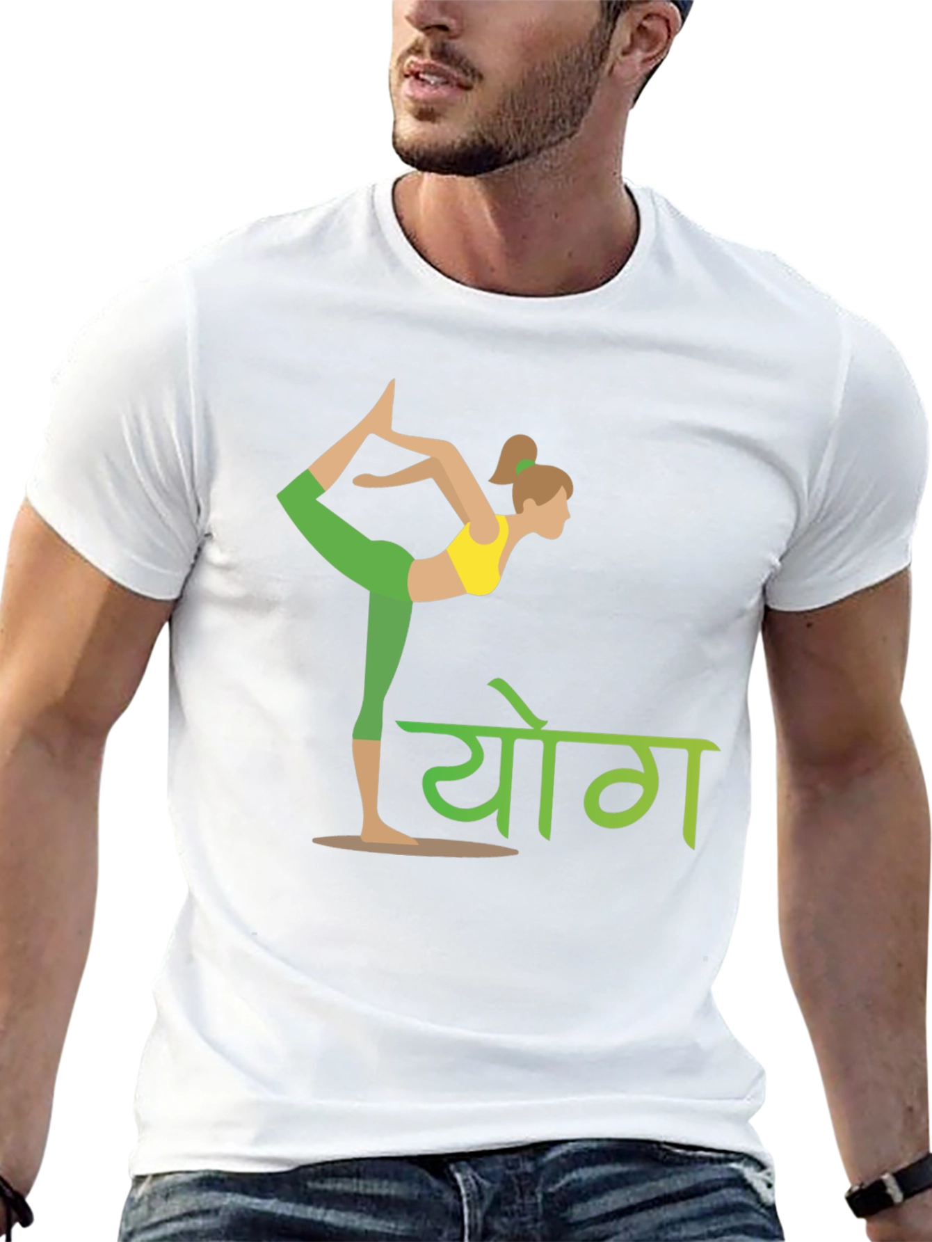 Yoga Pose Graphic T-Shirt - Mens Black Tee