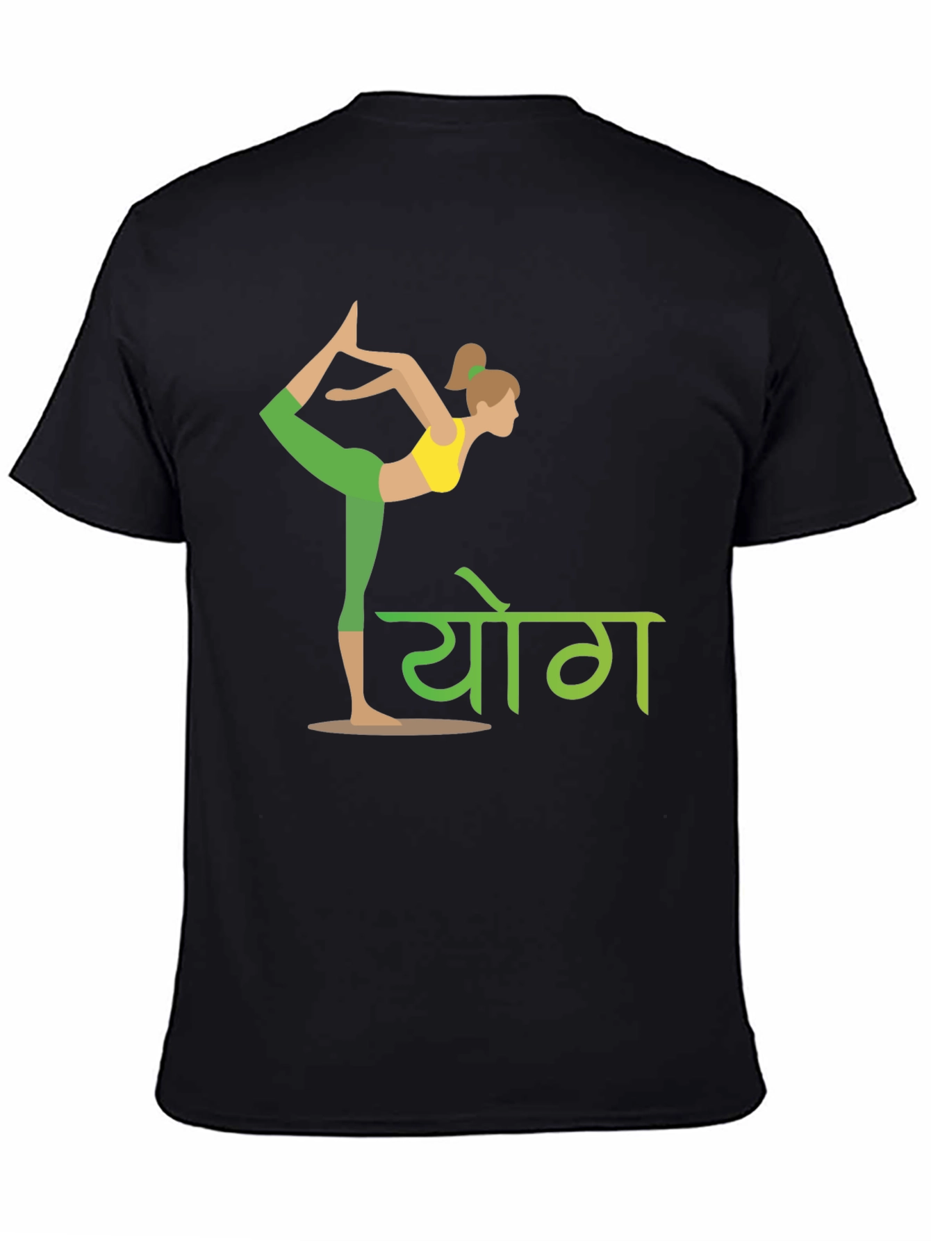 Yoga Pose Graphic T-Shirt - Mens Black Tee