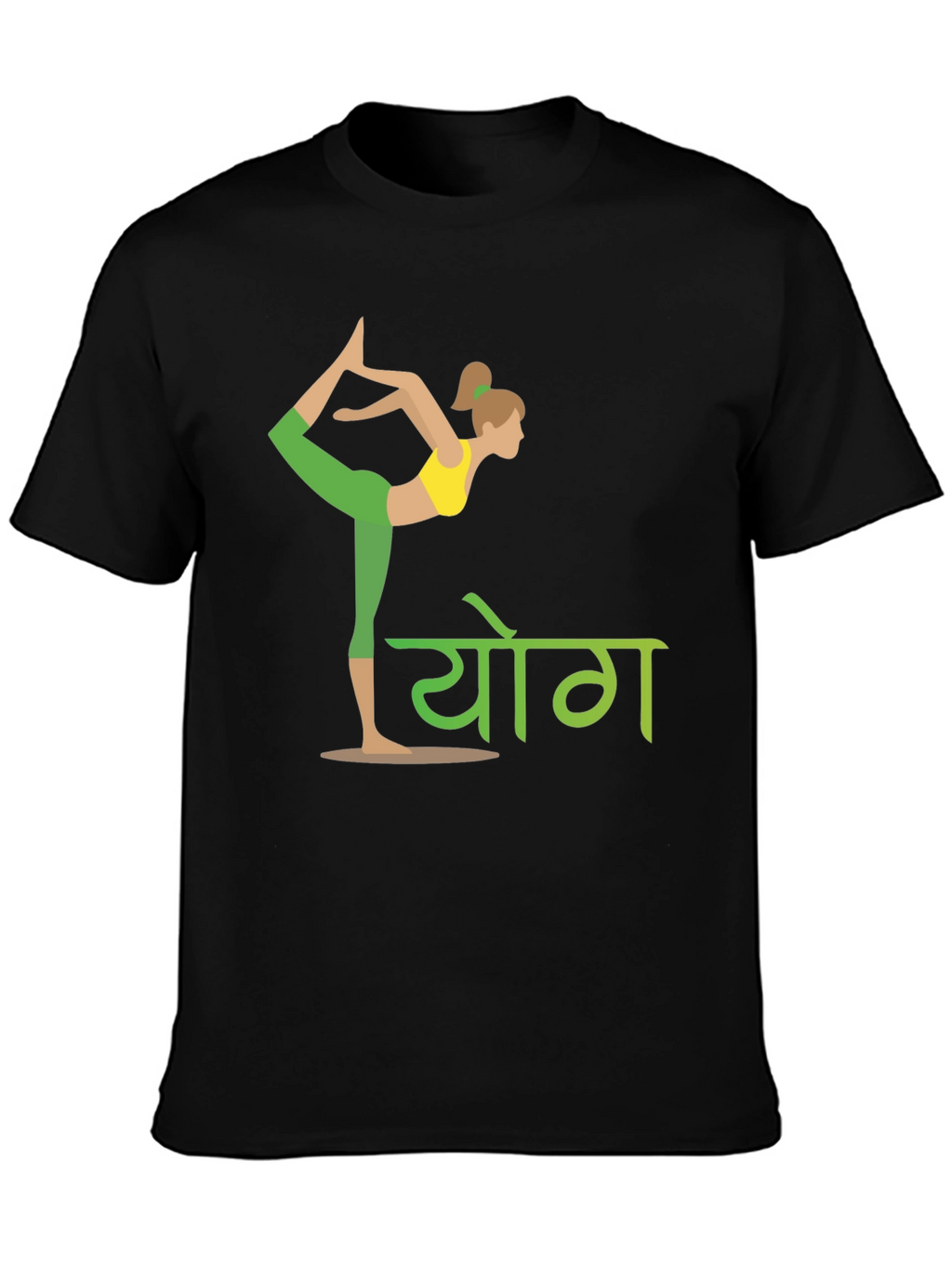 Yoga Pose Graphic T-Shirt - Mens Black Tee