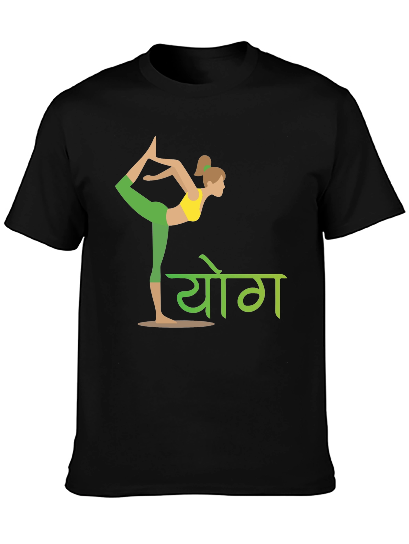 Yoga Pose Graphic T-Shirt - Mens Black Tee