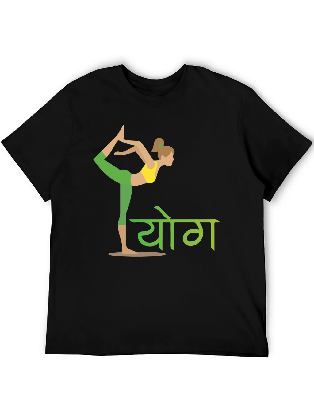 Yoga Pose Graphic T-Shirt - Mens Black Tee