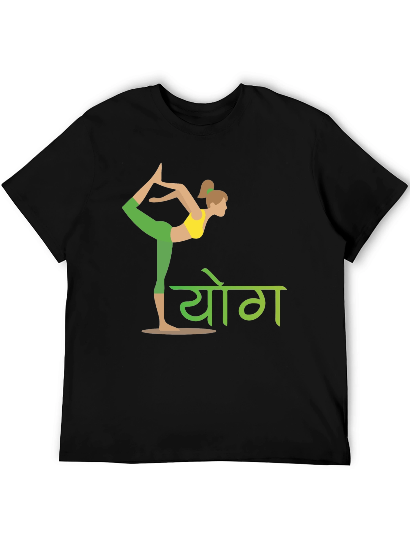 Yoga Pose Graphic T-Shirt - Mens Black Tee