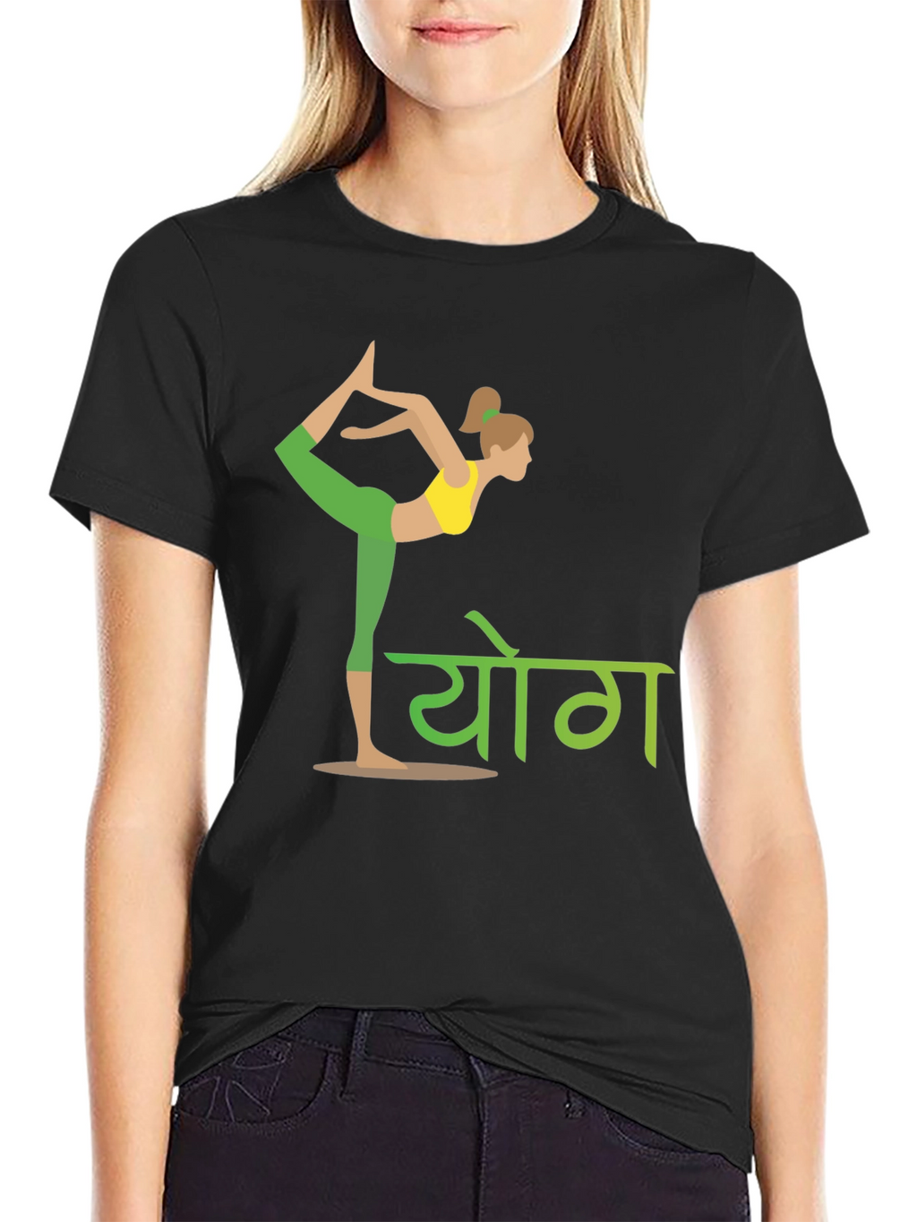 Yoga Pose Graphic T-Shirt - Mens Black Tee