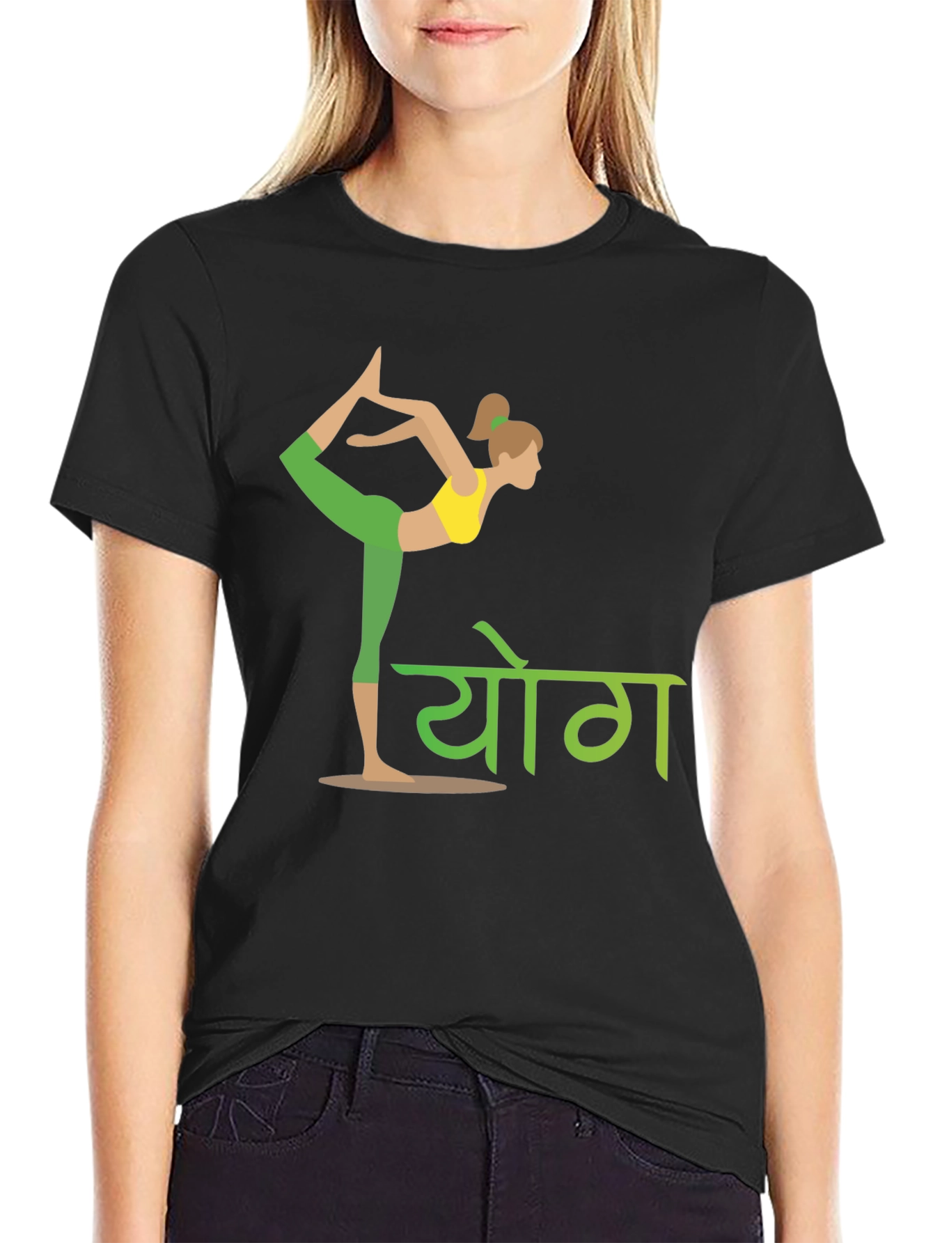 Yoga Pose Graphic T-Shirt - Mens Black Tee