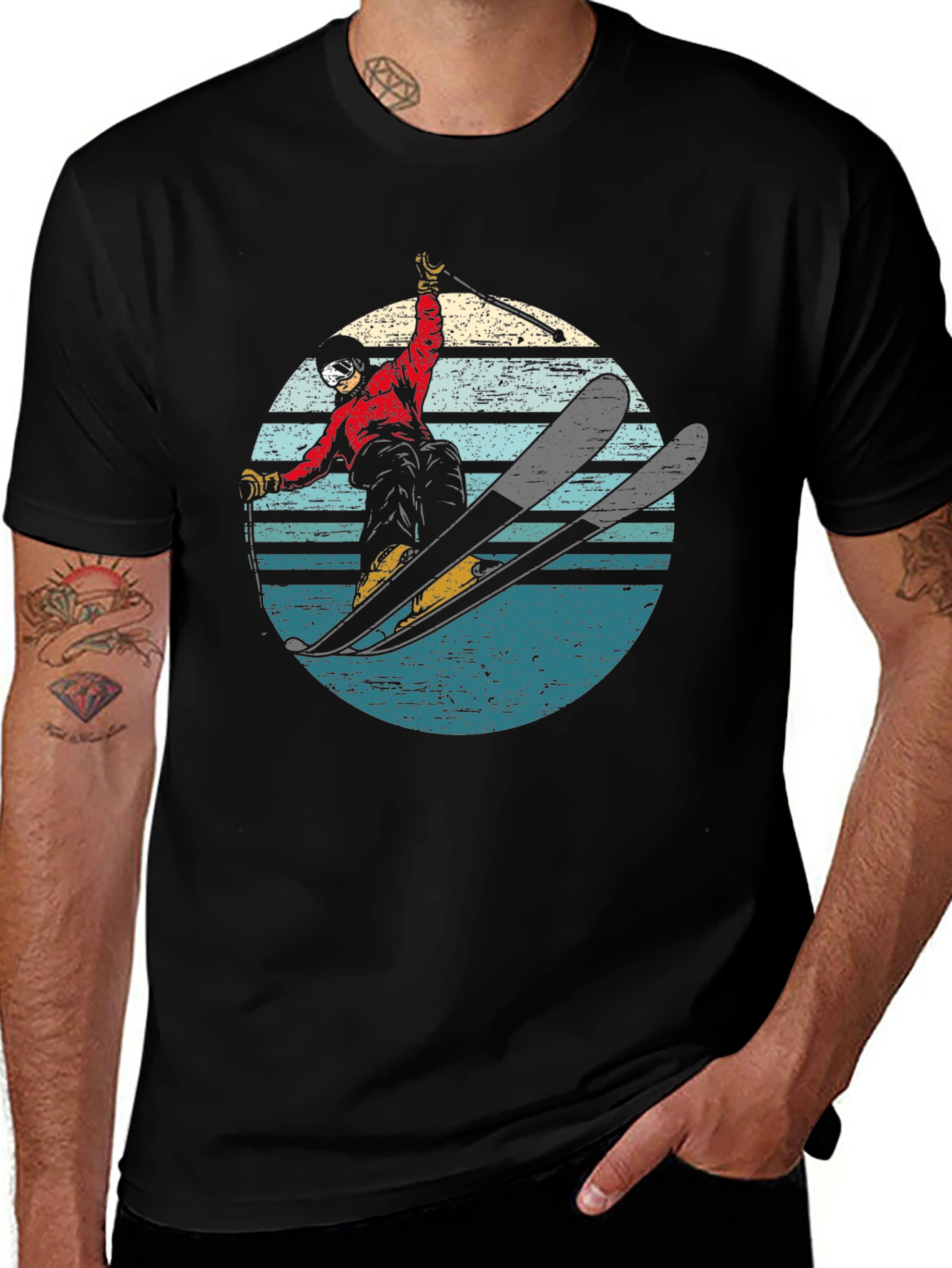 Retro Skiing T-Shirt - Vintage Style