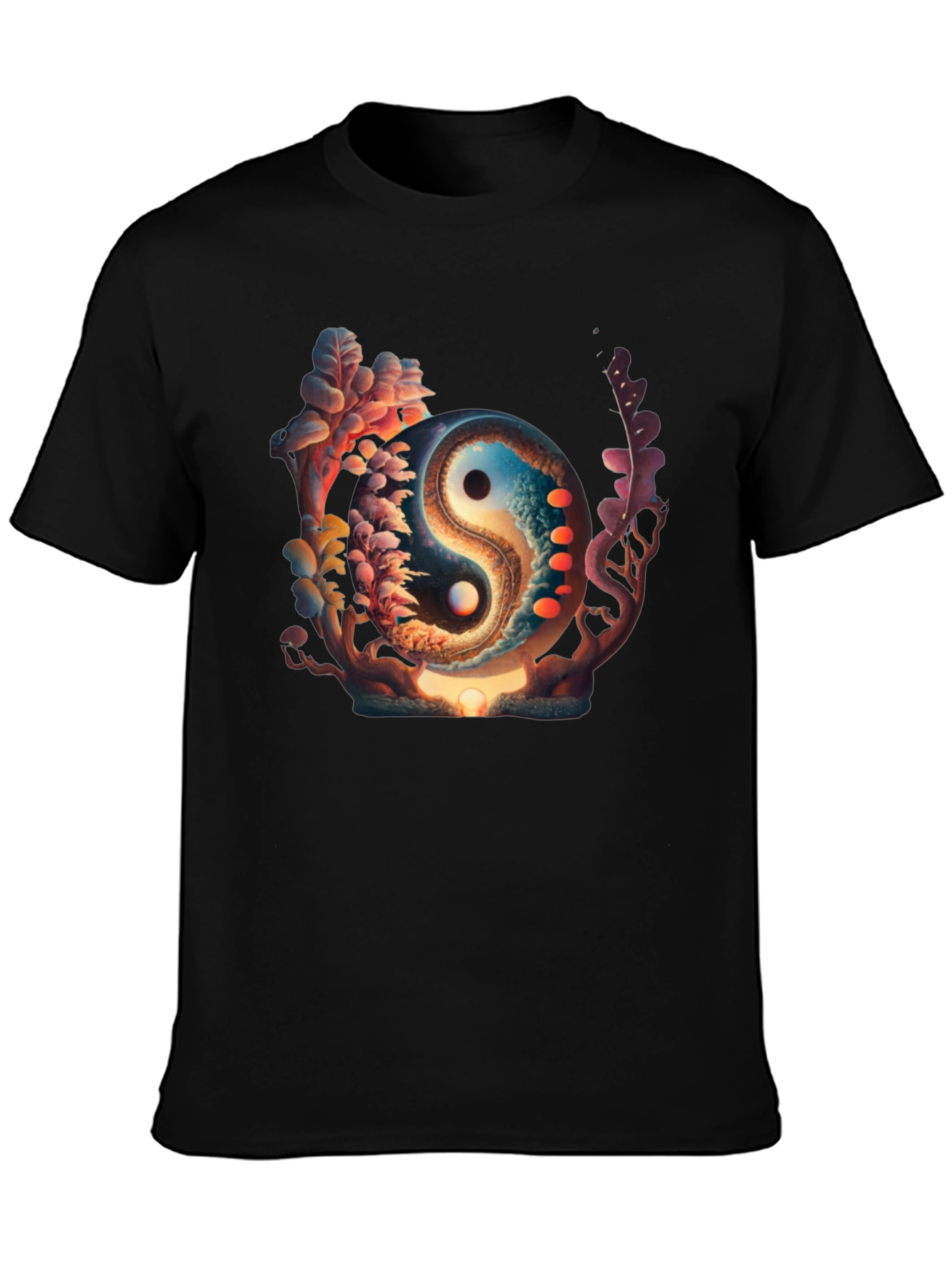 Yin Yang Graphic Black T-Shirt
